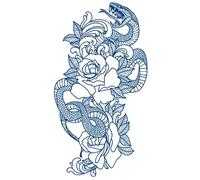 Juice Tattoo Sticker Upgrade Online Red Tattoo Sticker Lasts 7-15 Days Herbal Plant Temporary Tattoos Sticker Size:180 * 110mm(GZ-387)