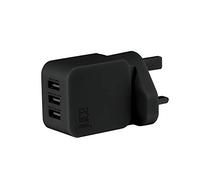 Juice Triple Three USB Port Universal Mains Charger, 3.4A, Black