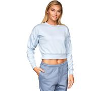 Juice Women's Catalina Crew Neck Crop Sweatshirt in Duck Egg Blue | Size: Medium Juice Duck Egg Blue M