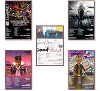 Juice Wrld Album Cover Limited Edition Posters (Set of 5) Unframed 8in x 12in(20x30cm) Canvas Poster Bedroom Decor Landscape Office Room Decor Gift