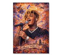 Juice WRLD Art Styled Signed Poster Print - Limited Edition Autograph Fan Gift, Collectible Memorabilia Wall Art Merchandise - The Party Never Ends & 999 Legends Never Die (A4 Unframed)