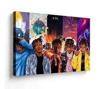Juice WRLD Canvas Wall Art Decor - Collage of Juice WRLD Album Covers Featuring Iconic Designs and Portraits, Rap Music Poster Prints for Bedroom or Studio Decoration, Music Fans Gift 8X10 inch