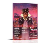 Juice Wrld Legends Never DiePainting Art Poster Canvas Art Wall Decoration Home Bedroom Aesthetics Painter Living Deco Strong Wall Painting Room DecoratedFrame-style08x12inch(20x30cm)