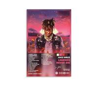 Juice Wrld Legends Never DiePainting Art Poster Canvas Art Wall Decoration Home Bedroom Aesthetics Painter Living Deco Strong Wall Painting Room DecoratedUnframe-style12x18inch(30x45cm)