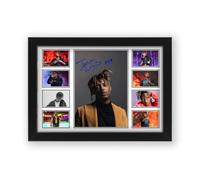 Juice WRLD Signed Poster Print - Limited Edition Autograph Fan Gift - Collectible Memorabilia Merchandise (Framed A4 (30x21cm))