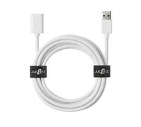 JuicEBitz® 1m 22AWG USB 2.0 Male to Female AM-AF High Speed Extension Data Charger Cable Lead (White)