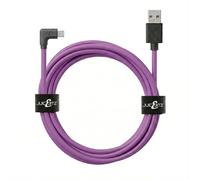 JuicEBitz 1m USB 2.0 Type A to Micro USB Right Angled Charger Cable Data Lead compatible with Android Phones & Tablets - Samsung, LG, Sony Xperia, HTC etc. (Purple)