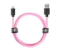 JuicEBitz 2m/6ft USB Charger Cable Data Sync Wire compatible with iPhone 13 Pro Max 12 11 SE (2020) XR XS X 8 7 Plus 6S, iPad Pro, Air 2, Mini + iPod (Pink)