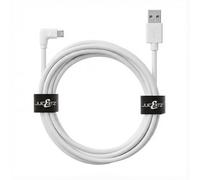 JuicEBitz 3m USB 2.0 Type A to Micro USB Right Angled Charger Cable Data Lead compatible with Android Phones & Tablets - Samsung, LG, Sony Xperia, HTC etc. (White)