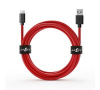 JuicEBitz 3m USB A to USB C Cable - Fast Charger Compatible with Samsung Galaxy, Google Pixel, iPad, LG, Huawei, Sony Xperia + More - Red