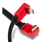 JuicEBitz 4K Angled HDMI Cable 5m, Right Angle HDMI Lead, Ultra High Speed HDMI 4k 60fps. 2.0 HDMI Lead. HDMI to HDMI Cable for XBox, Playstation, Apple TV, Sky + More. Ultra HD 5M Long HDMI