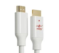 JuicEBitz 4K HDMI Cable, 2m. Premium High Speed HDMI 1.4 4k/30fps, 1080p/120hz/144hz. Ethernet, CEC, ARC. Compatible with TV, Xbox, Playstation PS4, Sky, Projector, Laptop + More. [2M Long, White]