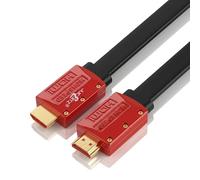 JuicEBitz 4K HDMI Cable 7m, Flat Slim Ultra High Speed HDMI 4k/60fps. 1080p/120hz/144hz, v2.0 Lead. CEC, ARC, Ethernet Cable for UHD TV (inc Wall Mount), XBox, PS5, Apple, Sky, PC/Laptop [7M Long]