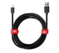 JuicEBitz 4m USB A to MINI B 22AWG Fast Data Charger Cable Lead compatible with DashCam/SatNav inc. NextBase 522/512GW, 422/412GW, 402G, 322/312GW, 212G, DUO HD etc (Black)