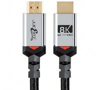 JuicEBitz 8K HDMI Cable 4m, Braided Ultra High Speed HDMI Lead. Ultra HD 48Gbps, Ethernet, CEC, e-ARC v2.1 Lead. Compatible with Xbox, Playstation PS4/PS5, Gaming PC/Laptop, Apple/Sky Q TV, [4M Long]