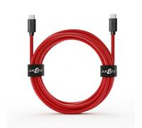 JuicEBitz Phone Charger Cable, USB C to USB C Cable 4m, USB Cable, 480mbps, Fast Charger USB C Compatible with Samsung Galaxy, Google Pixel, iPad, LG, Huawei, iPhone 15 + More, Red