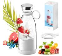 Juicengobrand - Juicengo Portable Blender for Fresh Juice, 350ml Personal Blenders for Shakes and Smoothies with 4 Blades, Cordless Magnetic Charging (white)