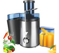 Juicer, Juicer Machines, Juice Maker Machines, Compact Juicer, Centrifugal Juicer, Juicer Machines Vegetable and Fruit, with 3 Speed Control, 500ML Capacity, Drip Stop, Liberate Your Hands, Silver
