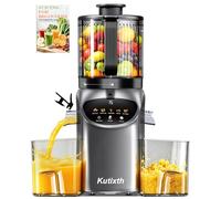 Juicer Machine, 4-In-1 Cold Press Juicer,Smart Touch Masticating Juicers, 6.5 Extra Large Chute, 120oz Capacity For Whole Fruits, Easy To Clean, Extractor Machine For Making Nut Mike, Sorbet,Juice