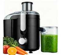Juicer Machine, Electric Centrifugal Juicer with Titanium Enhanced Cut Disc, Dual Speeds with 2.5" Feed Chute, for Fruits and Veggies, Anti-Drip, Includes Cleaning Brush, BPA-Free
