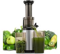 Juicer Machine, Reemix Cold Press juicer Machine Compact Size, Juice Extractor, Nutrient and Vitamin Dense, BPA-Free Tritan, Easy to Clean (Sliver)