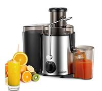 Juicer Machine - Smoothie Maker & Food Processor | 1200ml Container & 500ml Juice Cup | Large 65mm Feed Chute | Blender for Whole Fruit & Vegetables | 2 Speeds | Easy Clean | CE Certified