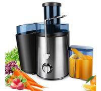 Juicer Machines, 400W Whole Fruit and Vegetable Juice Extractor, Centrifugal Juicer Machine with 3 Speed Control, 500ML Capacity, Drip Stop, Easy Clean, Silver