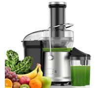 Juicer Machines, Centrifugal Juicers Extractor Max Power 1200W with 75mm Feed Chute for Whole Fruit and Vegetable, 2 Speeds Comtrol, High Juice Yield, 650ml Large Juice Jug, Cleaning Brush Included