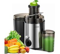 Juicer Machines, FOHERE Juicer Whole Fruit and Vegetables with 3-Speed Setting, Upgraded Version 400 W Motor Quick Juicing, Cleaning Brush and Juicing Recipe Included