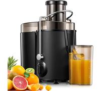 Juicer Machines, FOHERE Juicer Whole Fruit and Vegetables with 3-Speed Setting, Upgraded Version Max Power 800W Motor Quick Juicing, Cleaning Brush and Juicing Recipe Included(Black)