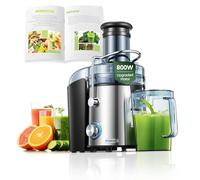 Juicer Machines, FOHERE Max Power 1000W Juicer Whole Fruit and Vegetables, Quick Juicing Easy to Clean, 75MM Large Feed Chute, Dual Speed Setting and Non-Slip Feet, Silver