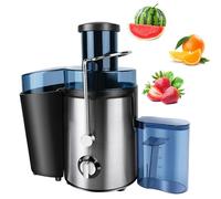 Juicer Machines Orange Juicer 1000W Whole Fruit and Vegetable Juice Extractor, Centrifugal Juicer Machine, Stainless Steel Juicer with Two Speed Settings, BPA-Free, Easy to Clean, Sliver