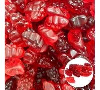 Juicy Berries Jelly Sweets Bag - Red & black berry shaped jelly sweets with strawberry & blackcurrant flavours (1kg)