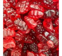 Juicy Berries Red & Black Berry Shaped Jelly Sweets with Strawberry & Blackcurrant Flavours 1kg