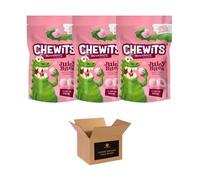 Juicy Bites - Blue Raspberry, Apple, Lemon Sour | Fruity Chewy Sweets Candy Bars | Soft & Juicy Chews for Kids & Adults | Natural Flavour (Chewits Strawberry - 115g x 3Pack)