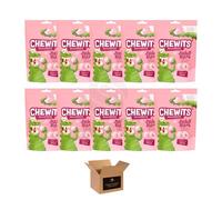 Juicy Bites - Blue Raspberry, Apple, Lemon Sour | Fruity Chewy Sweets Candy Bars | Soft & Juicy Chews for Kids & Adults | Natural Flavour 115g (Pack of 10, Chewits Strawberry)