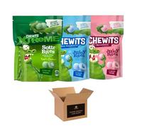 Juicy Bites - Blue Raspberry, Apple, Lemon Sour | Fruity Chewy Sweets Candy Bars | Soft & Juicy Fruit Chews for Kids & Adults | Natural Flavour 115g (Pack of 3, Chewits Mix)