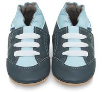 Juicy Bumbles Soft Leather Baby Shoes - Toddler & Infant - Grey Trainers, 2-3 Years
