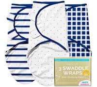 Juicy Bumbles Swaddle Blanket 0-3 Months - 100% Cotton Baby Swaddle Wrap Newborn - Set of 3 Swaddles - Baby Essentials for Newborn Boy and Girl
