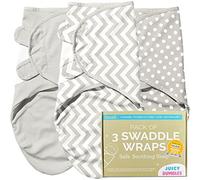 Juicy Bumbles Swaddle Blanket 3-6 Months - 100% Cotton Baby Swaddle Wrap Newborn - Set of 3 Swaddles - Baby Essentials for Newborn Boy and Girl