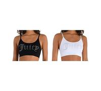 Juicy Couture 2 Pack Seamless Comfort Bra, Black/White, M