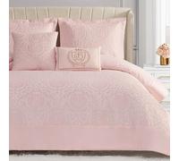 Juicy Couture 5 Piece Set Includes 1 Comforter, 2 Shams and 2 Decorative Pillows | 100% Microfiber Polyester| Wrinkle Resistant and Anti Pilling, Dovona, Queen