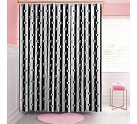 Juicy Couture 70"x72" Waterproof PEVA Shower Curtain, Logo Stripe