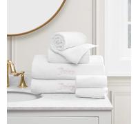 Juicy Couture Alyssa Luxurious 6 Piece Bath Towel Set - (2) Bath Towels, (2) Hand Towels, and (2) Washcloths - White Premium Bathroom Towel Set