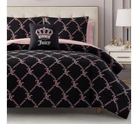 Juicy Couture Bed in a Bag Comforter Set, Polyester, Black, Full