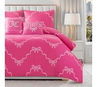 Juicy Couture Chevron Leopard Bow Reversible 5-Piece Comforter Set, Pink, King