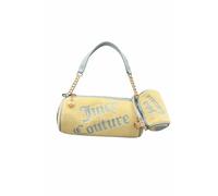 Juicy Couture Choose Juicy II Barrel Bag, Yellow Pear, 10" W x 4" H x 4" D, Chain Strap with Heart Charm
