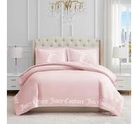 Juicy Couture - Comforter Set - Gothic Design Bedding - Full/Queen - 3 Piece Set Includes (1) 90" x 92" Comforter and (2) 20" x 26" Shams - Wrinkle Resistant - Premium Bedroom Decor - Marshmallow Pink