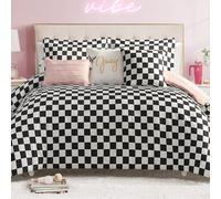 Juicy Couture Comforter Set, Polyester, Black/White, King