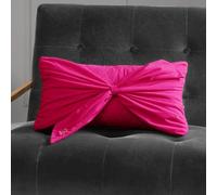 Juicy Couture Decorative Throw Pillow, 10"x18", Velvet Bow-Hot Pink
